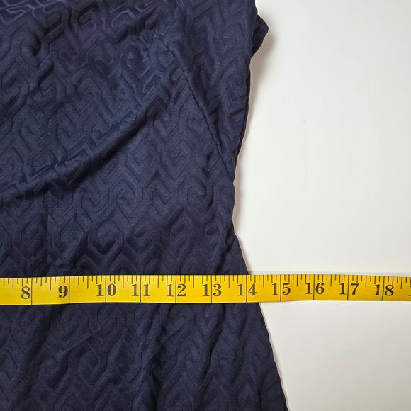 J.McLaughlin Sheath Dress Women XS Navy Textured Sleeveless Stretch Classic - Picture 11 of 12